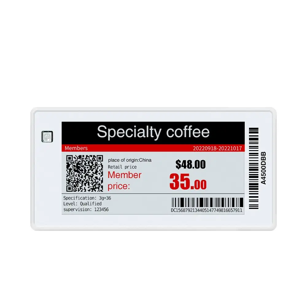 ZXL266 Electronic Price Tag Display